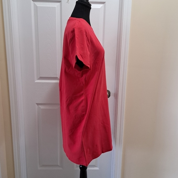 ❤️ New! Champion T-Shirt Dress Red Various Sizes Cotton Blend Short Sleeve - Picture 3 of 12